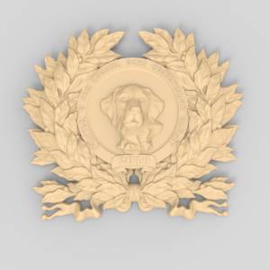 3D модель для станка с ЧПУ  Собачка в обрамлении 2